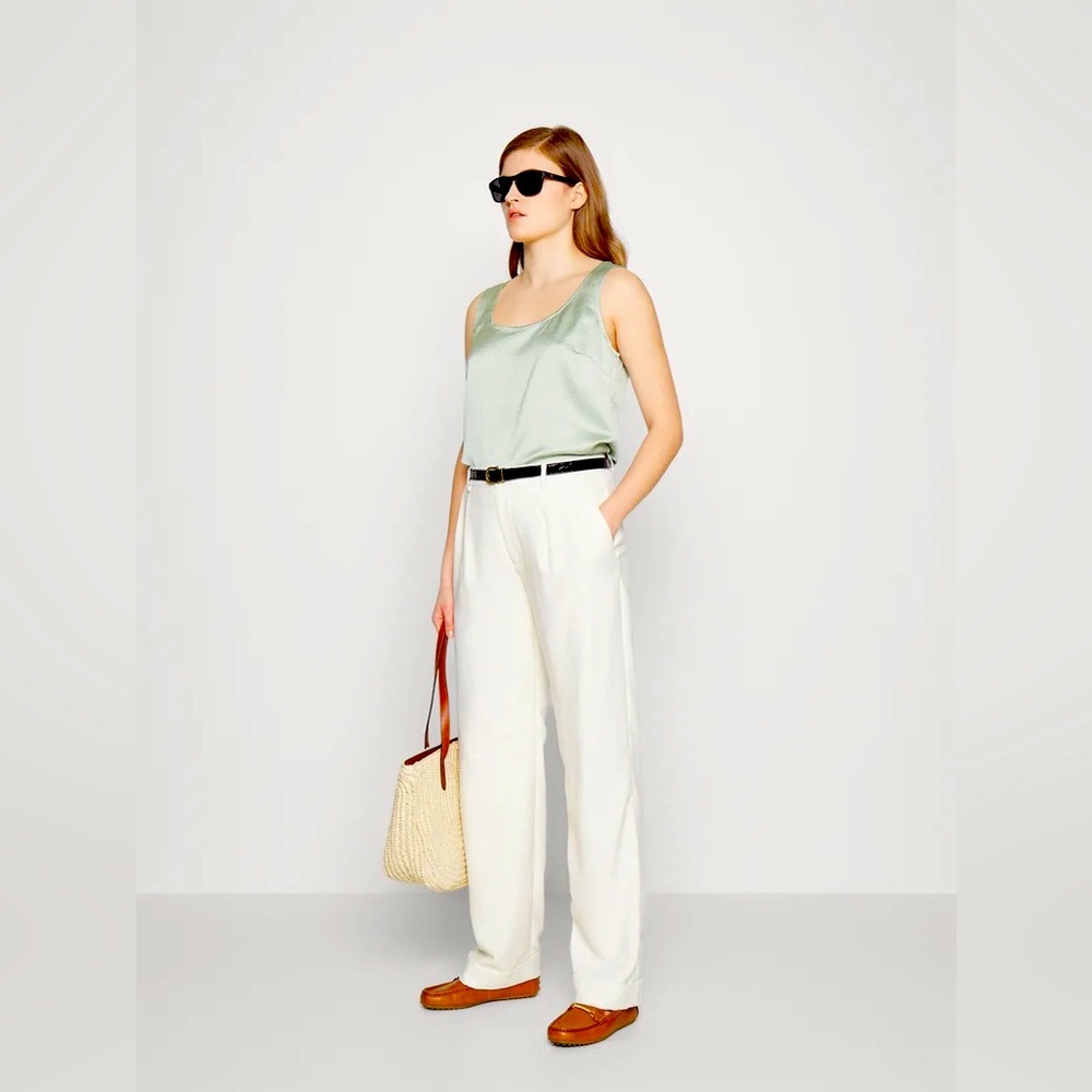 Ralph Lauren Sleeveless Satin Blouse
